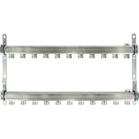 Collecteur pour radiateur 11 circuits 1’’ acier inoxydable