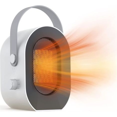 Elektrische Heizung, Heizlüfter mit Timer, heizt in 3 Sekunden schnell auf, einstellbares Thermostat, diverse Sicherheitsfunktionen (1/5)