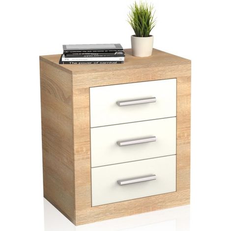 Mesita de noche Kira Cambria - Blanco 50cm (ancho) x 61cm (alto) (1/5)