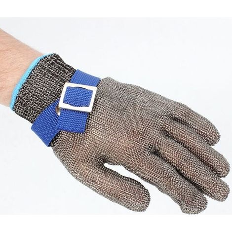Gant anti-coupure en fil d'acier inoxydable pour cuisine, découpe de viande, sculpture sur bois et huîtres, protection, 1 pièce (1/4)