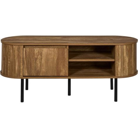 Meuble TV Avec Porte "Heritage" 117cm Marron (1/5)