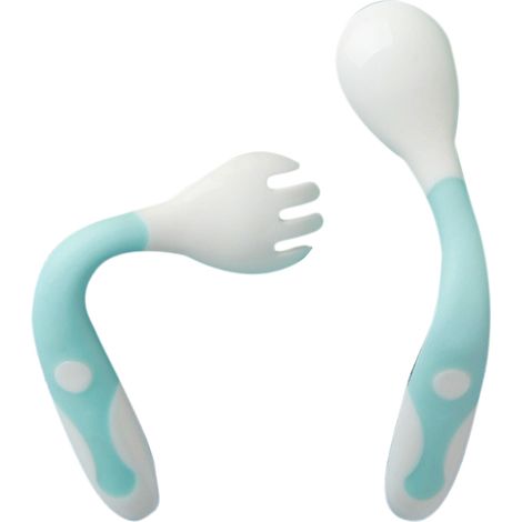 Lot de cuillères et fourchettes bébé avec étui de voyage pour enfants, set d’apprentissage alimentaire pour nourrissons (1/5)