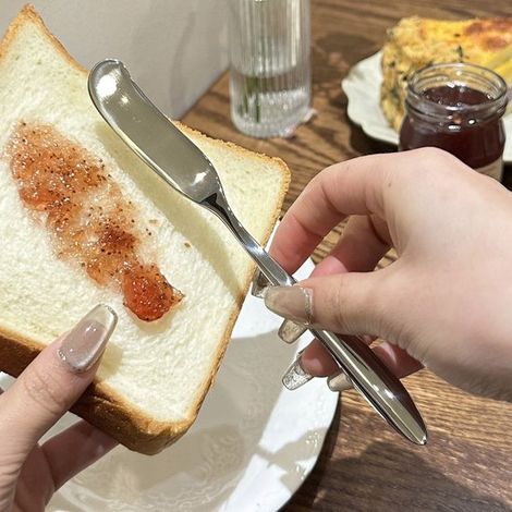 Buttermesser aus Edelstahl 316, kreative Buttermesser für Brot, Toast, Sahne, westliche Küche, Käse und Marmelade (1/5)