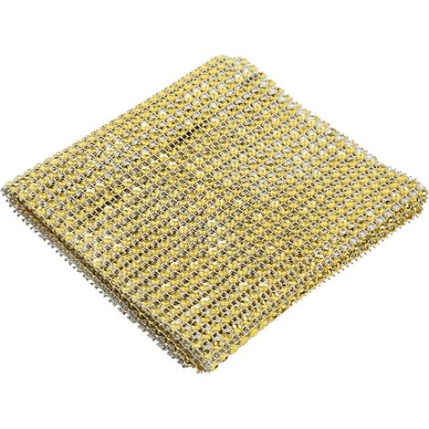 Lot mariage déco maison maille diamant cristal rhinocéros or DIY (1/5)