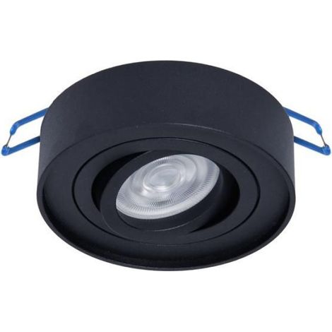Plafonnier Rond - Aluminium - IP20 - Réglable Angle Éclairage - Pour Bureau Chambre Cuisine - 97 mm x 50 mm - Noir - Unité (1/5)