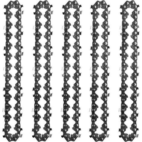 Chaine Tronconneuse - 4 Pouces - 28 Maillons - Acier Trempé - Pour Mini Tronçonneuses Électriques - Lot de 4 (1/5)