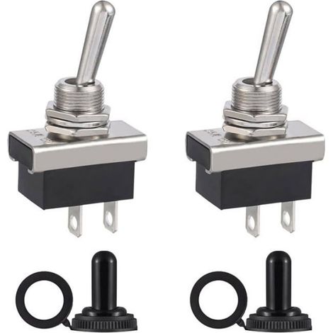 KN3D 102 Interrupteurs à Bascule 12V 25A Interrupteur 12Volts ON ON 2 Positions 3Broches avec Capuchon Et INTERRUPTEUR ELECTRONIQUE (1/5)
