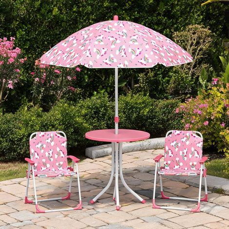 Ensemble table et chaises enfant coloris rose 49,5 x 49,5 x 50 cm (1/5)