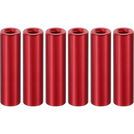 12Pcs Entretoise Filetée M3 en Aluminium 3x6x22mm Rouge (1/5)