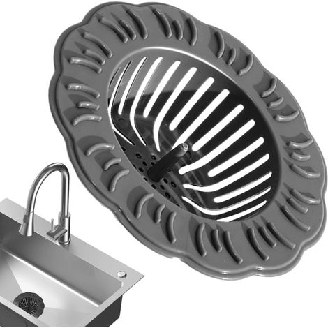 Grille d'Évier de Drain Séparateur de Drain pour Évier de Cuisine Capteur de Nourriture pour Caniveau Maison Hôtel Salle de Bain Commerciale Toilettes (1/5)