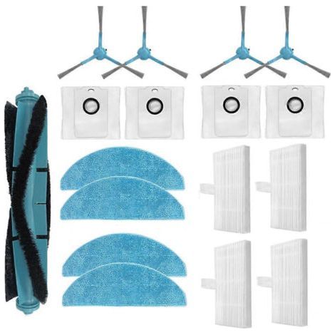 Pièces détachées pour aspirateurs Cecotec Conga séries 7490 Immortal et 8290 Immortal : brosse principale, filtre, lingettes de nettoyage et sac à poussière. (1/5)