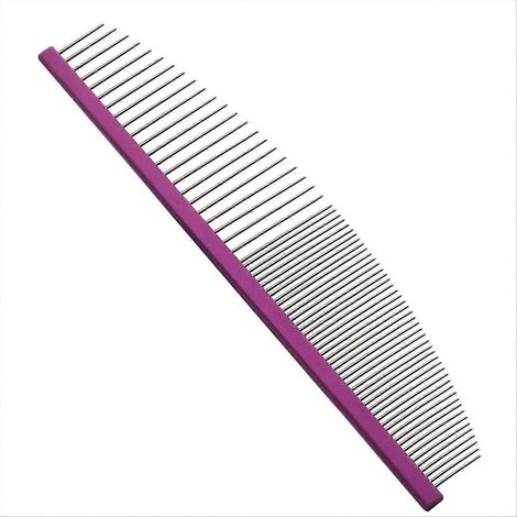 Peigne à dents larges/fines en forme de croissant pour le toilettage des chiens et des chats, démêlant les nœuds (1/5)