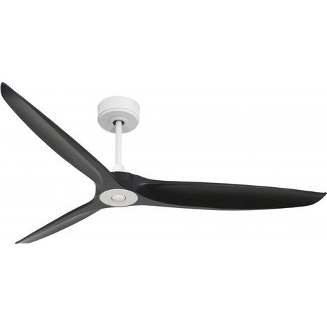 Bolt, Ventilateur déstratificateur d'air, moteur blanc  pales bois noir 166 Cm, 100 % efficace été/hivers, sans lampe