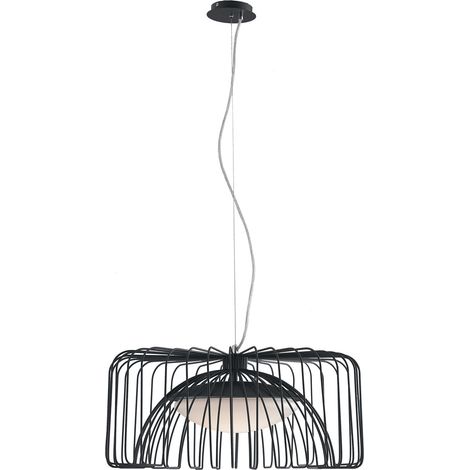 "Lampadario a sospensione COUGAR in metallo nero 24W 4000K (luce naturale)"
