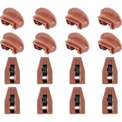 Kit de 8 glissières de tiroir en plastique, guides de tiroir (1/5)
