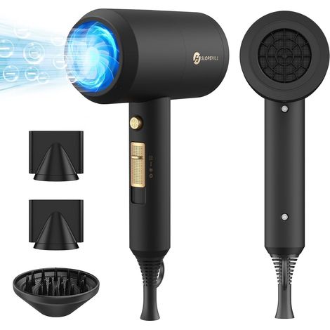 Sèche-Cheveux Ionique, 2000w Moteur AC, Faible Bruit, 3 Températures/2 Vitesses, Air Froid, Longue Tenue (1/5)