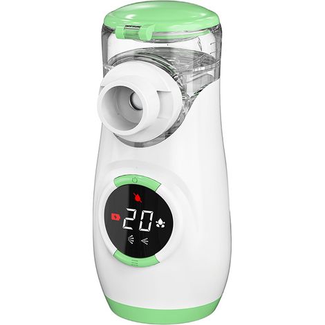 Inhalationsgerät Digitale, Inhaliergerät für Baby Kinder Erwachsene, Vernebler Inhalator mit Countdown zur Zerstäubung, Leise Tragbarer Inhalator mit