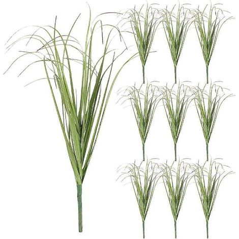Set mit 10 künstlichen Dekopflanzen (Gras, Sträucher, Grünzeug) (1/5)