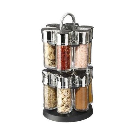 Rangement à épices rotatif - Epices incluses - Verre - Livraison gratuite (1/6)