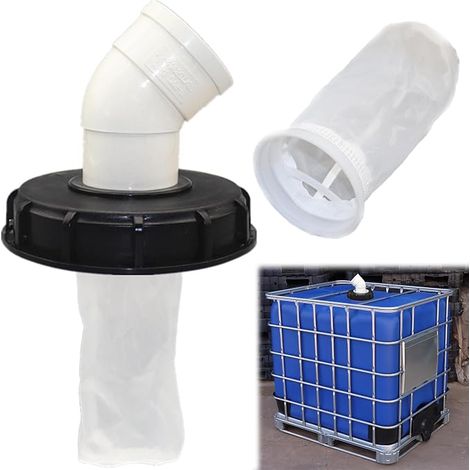Washable Filter Cover, Tank Accessories with Elbow, PVC Nylon PE Material with Filter Screen for Filtering Liquid Impurities in Barrel, Dust Resistant (1/5)