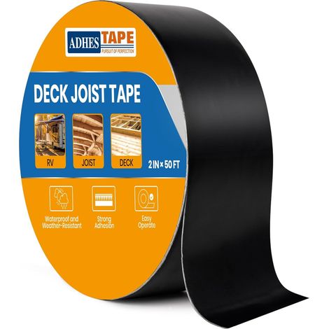 ADHES TAPE Ruban Butyle Ruban Etancheite 50mm x 15m, Résistant aux Intempéries et Étanche, Idéal pour les Terrasses en Bois, Poutres, Toits (1/5)
