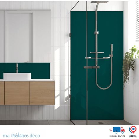 Panneau de douche : Vert bleu - Alu composite - 90 - 245 (1/3)