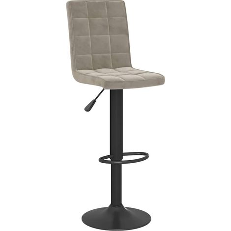 Maison Exclusive - Barhocker Hellgrau Samt (1/5)
