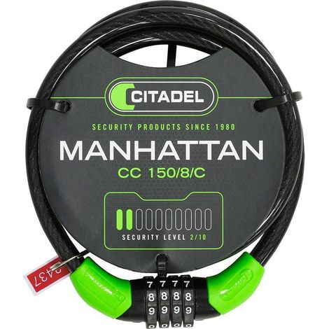 Citadel Schwarzes Spiralkabel 150 cm Kombination (CC 150/8/C)
