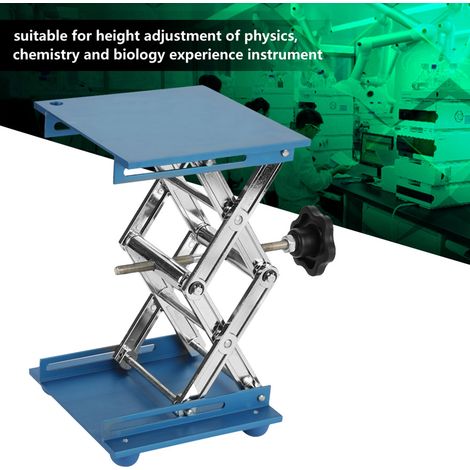 Support de levage de laboratoire en oxyde d'aluminium, table élévatrice à ciseaux 150x150x250 mm (1/5)