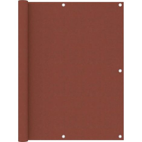 Paravent de balcon, rouge terre cuite, 120 x 500 cm, tissu Oxford (1/5)