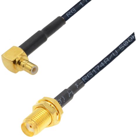 Pigtail SMA-Buchse / SMB-Stecker RA RG174 3m