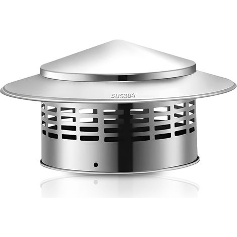 Couvercle de cheminée 160 mm en acier inoxydable 304 - Rond et durable - Pour cheminée et conduites de poêle (1/5)