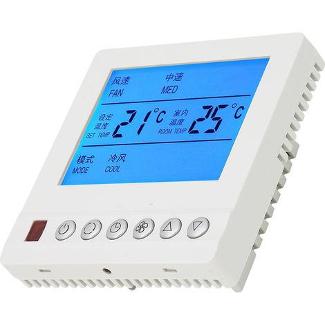 AC220V Smart-Thermostat für zentrale Klimaanlagen, Wassertemperaturregelung, dreistufiger Schalter, Thermostat für den Innenbereich (1/5)