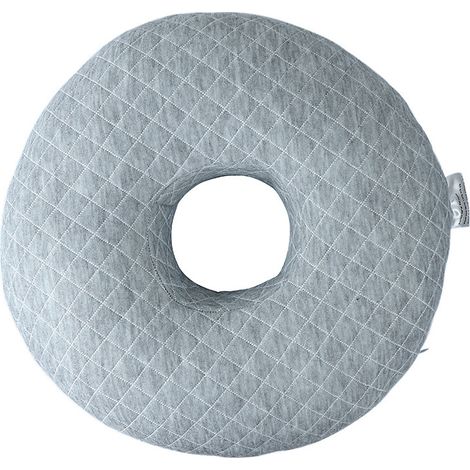 Coussin de piercing, coussin cache-oreilles avec trou pour anneau, soulageant les douleurs d'oreille (gris à carreaux)-AquaForge (1/5)
