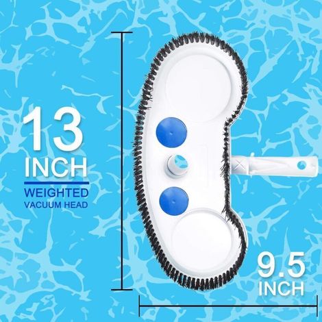 Têtes d’aspirateur de piscine creusée – Tête flexible lestée avec poignée ergonomique, compatible piscines hors sol et vinyle (1/3)
