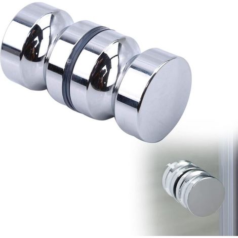 Duschtürgriffe, runder Duschtürknopf, Schiebetürgriff für Dusche, runder Edelstahlgriff, Por-Crezuo-Knopf