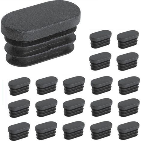 CSPARKV Embouts en Plastique pour Tubes Pieds de Meubles Embouts Ovales pour Pieds de Chaise en Plastique Bouchon pour Tuyau Ovale pour Pieds de Meuble Trampoline Armoire Chaise 20 pièces (15 (1/5)