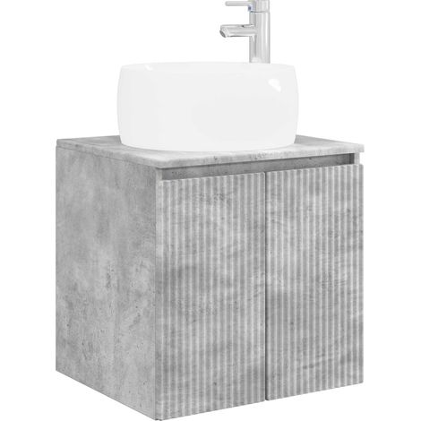 Vanidad con Lavabo de Pared Gris Hormigón 49,5 x 44,5 x 66 cm vidaXL