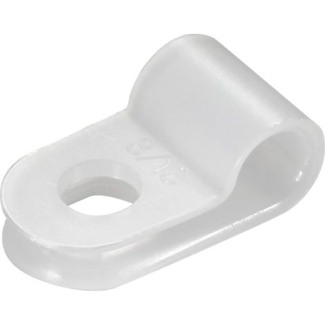 R-type Nylon Collier Cordon Câble Organisateur Clip gestion fil électriques Serre-câble Fil Clip Attache Grillage Rigide Fixation 4.8mm Blanc 30Pcs (1/3)