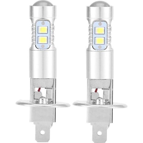 Ampoules de phares, 2x H1 6000K Ultra White 100W Kit d'ampoules de phares à LED pour feux de croisement (1/5)