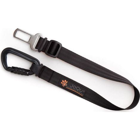 JoQu Click Car Safe Langer Hunde-Autosicherheitsgurt, Schwarz