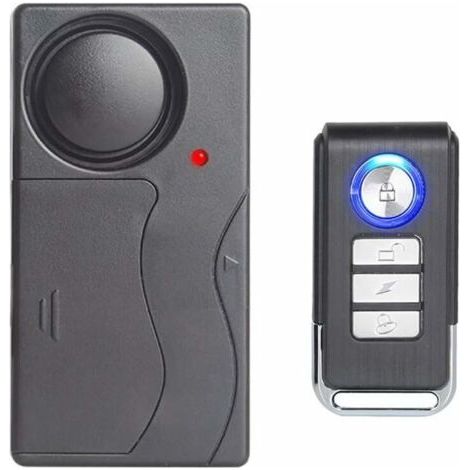 Alarme de Vibration sans Fil, Alarme Antivol pour Vélo/Moto/Voiture/Véhicules/Porte/Fenêtre, Son 110db (Télécommande Incluse)