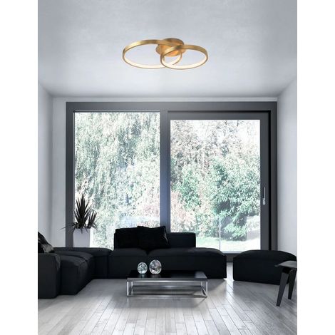 [GEBRAUCHT] B-Ware Nova Luce Deckenleuchte Deckenlampe Led Blattgold Warmweiss Leon Wohnzimmer