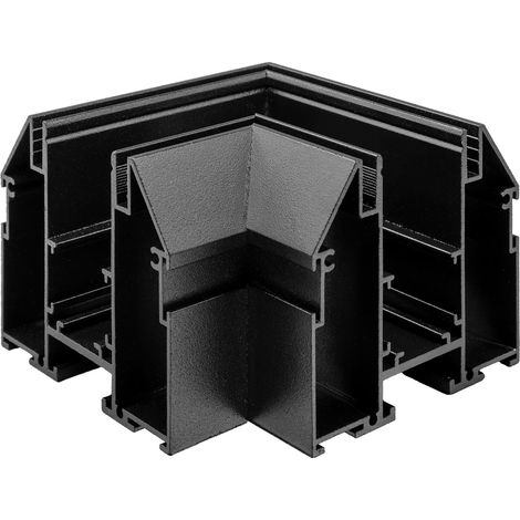Connecteur d'angle horizontal pour plafonds tendus Noir SMART TRACK 48 V CC (1/5)
