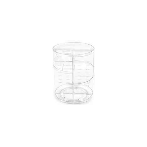 Étagère de rangement cosmétique rotative à 360° en acrylique transparent (1/4)