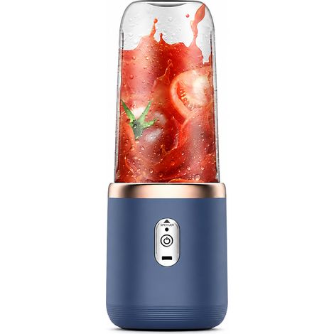 Blender Portable Rechargeable avec Gobelet, Bleu, pour Jus et Smoothies (1/5)