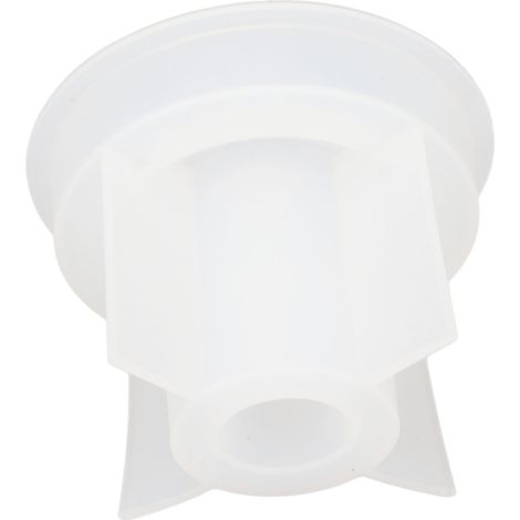 Moule à bougie DIY forme ronde silicone souple lavable, base moule blanc taille moyenne pour création artisanale (1/5)