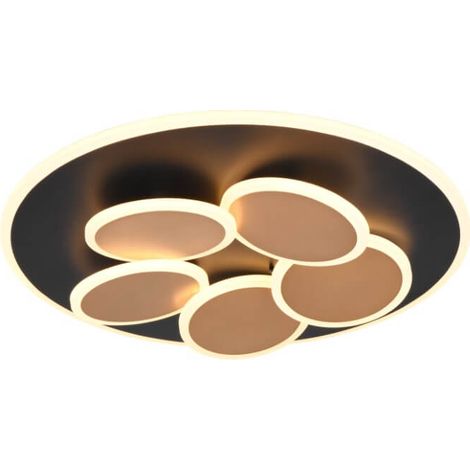 PLAFONNIER, MANDALA, INCL.1X40W LED/4500LM/3000 - 6500K, HAUTEUR: 7,5CM, DIAM: 48CM, TRIO (1/3)