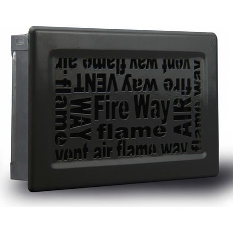 Grille de ventilation fixe avec cadre noir pré-assemblé, série Alphabet, 30 x 17 cm Conduits et air (1/5)