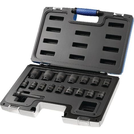 Juego de llaves de vaso de 1/2" en malet铆n'17 piezas EXPERT E041603